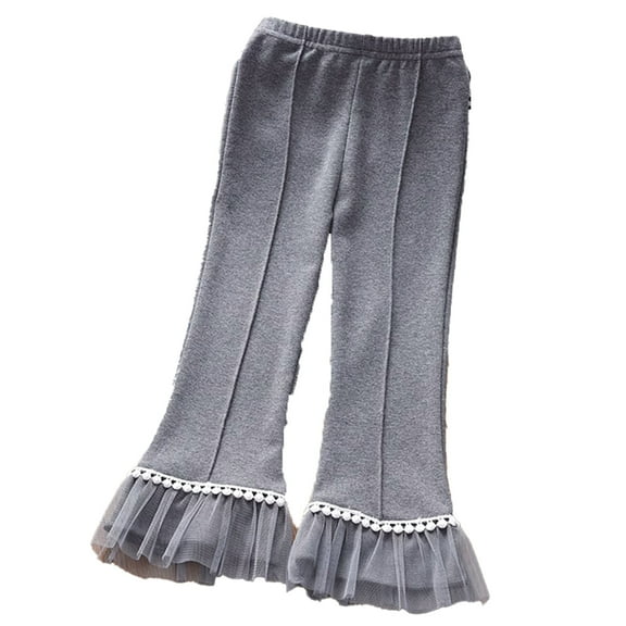 Chenyin Kids Baby Flare Pants Girls Spring Fall Flare Leggings Toddler Cotton Casual Trousers for Girls 2-8 Years Old