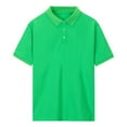thumbnail image 1 of Qudderr Kids Toddler Boys Girls Golf Shirt Short Sleeve T-Shirt School Uniform Youth Athletic Lapel Tees Summer Cotton Tops for Unisex Size 3-15 Years, 1 of 8