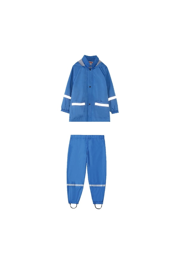 Kids Toddler Rain Suit for Boys Girls Hoodie Waterproof Rain Jacket + Rain Pant Play Water Set 3-9 Years