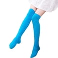 thumbnail image 1 of Qudderr Knee High Socks for Girls Women's Velvet Mid-Calf Socks Teen Kids White over Calf Socks 2-20 Years Old, 1 of 9