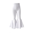 thumbnail image 1 of Chenyin Newborn Baby Girl's Flare Leggings Solid Color Flare Pants Stretch Cotton Casual Trousers Kids Girls Bell Bottoms for 3 Months-6 Years, 1 of 9