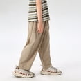 thumbnail image 1 of Qudderr Toddler Kids Boys Girls Wide-Leg Pants Summer Lightweight Straight Pants Pull-On Casual Trousers with Elastic Waist Anti-Mosquito Pants 2-12T, 1 of 9