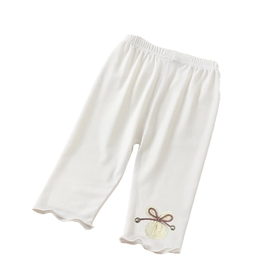 Qudderr Toddler Kids Girls Capris Leggings Baby Summer Shorts Pants Capris Pants 1-6 Years Girls Cartoon Seven Points Pants