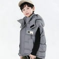 thumbnail image 1 of Chenyin Toddler Kids Winter down Cotton Vest for Boys Girls Hooded Warm Cotton Sleeveless Jacket Coats Baby Unisex Fall Puffer Cotton Waistcoat Outwear 3-10 Years Old, 1 of 9