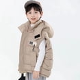 thumbnail image 1 of Chenyin Toddler Kids Winter down Cotton Vest for Boys Girls Hooded Warm Cotton Sleeveless Jacket Coats Baby Unisex Fall Puffer Cotton Waistcoat Outwear 3-10 Years Old, 1 of 9