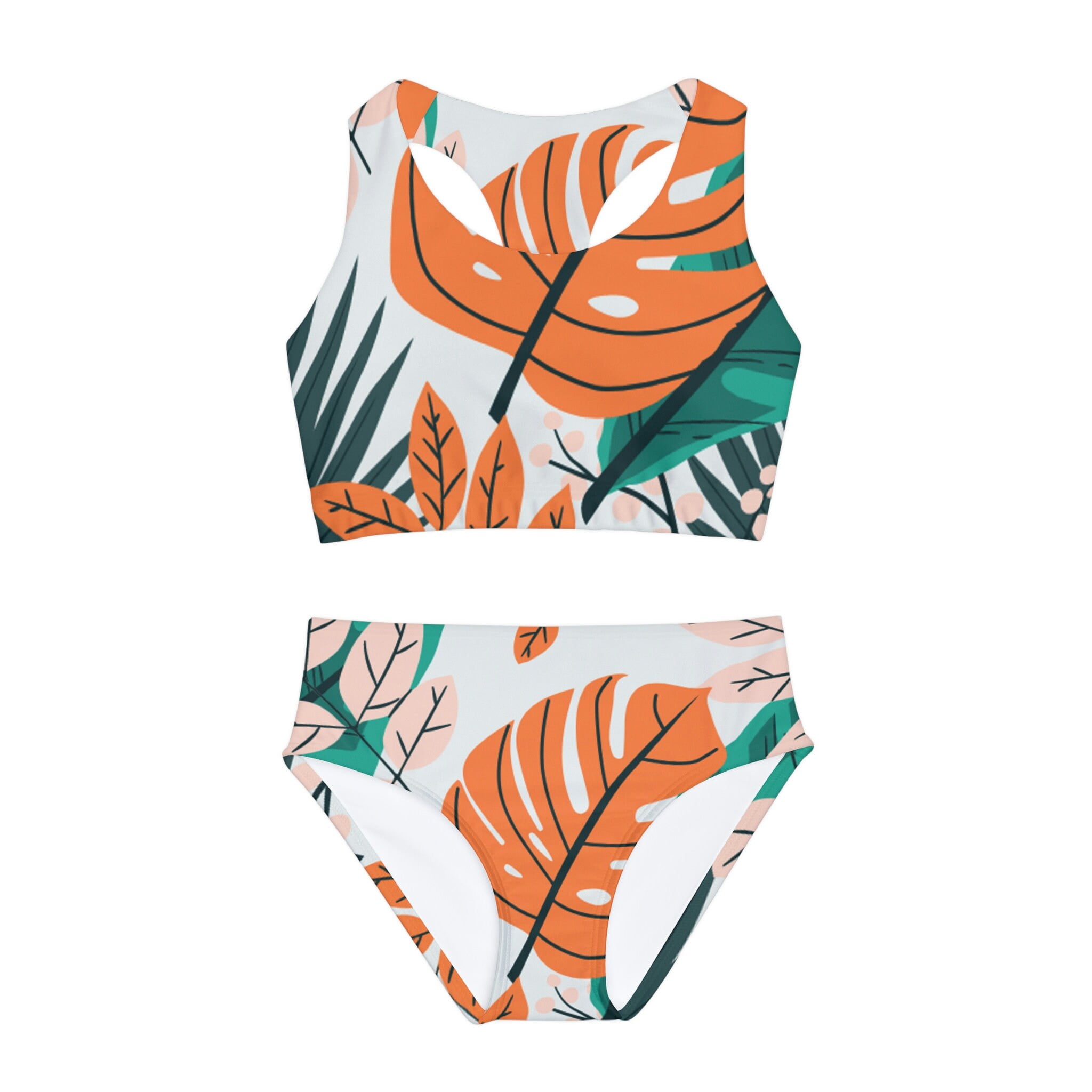 Floral biquini Plus Size Swimwear girl Swimdress Two Piece