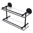 thumbnail image 1 of Que New 16" Double Glass Shelf with Gallery Rail, 1 of 2