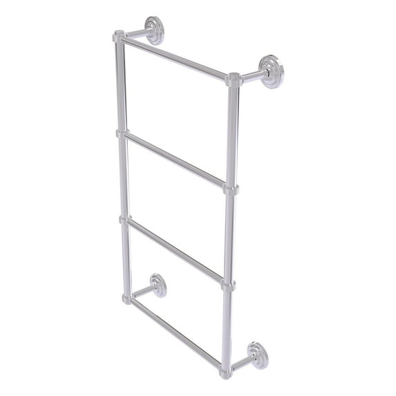 Que New 4 Tier 24'' Ladder Towel Bar with Groovy Detail in Polished Chrome