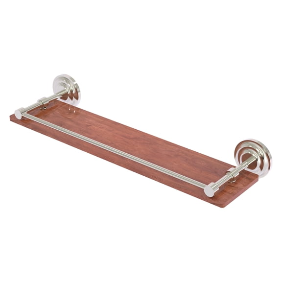 Que New Collection 22 Inch Solid IPE Ironwood Shelf with Gallery Rail