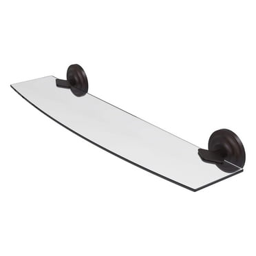 Que New Collection 24-in Glass Shelf in Venetian Bronze