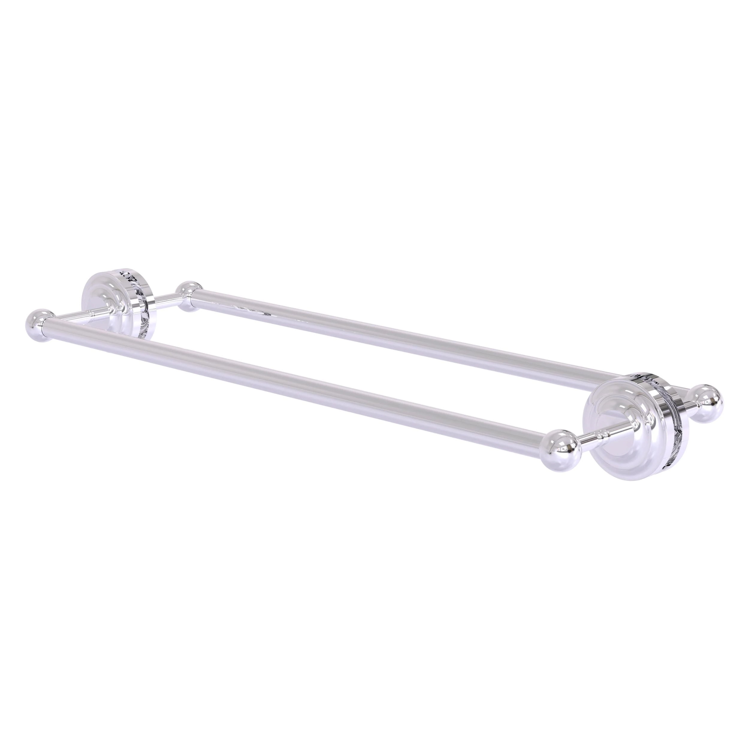 Shadwell Collection Towel Bar With Integrated Hooks - Polished Chrome 24 Inch