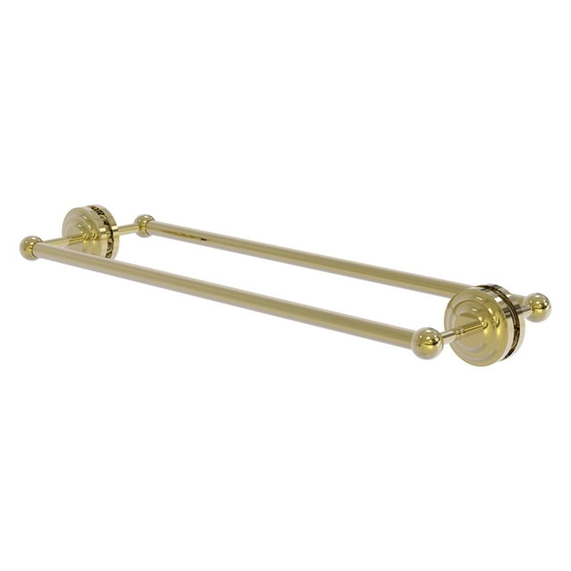 Que New Collection Back to Back Shower Door Towel Bar - Unlacquered Brass / 24 Inch