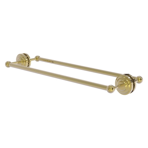 Que New Collection Back to Back Shower Door Towel Bar - Unlacquered Brass / 24 Inch