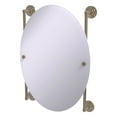 thumbnail image 1 of Que New Collection Oval Frameless Rail Mounted Mirror - Antique Pewter, 1 of 2