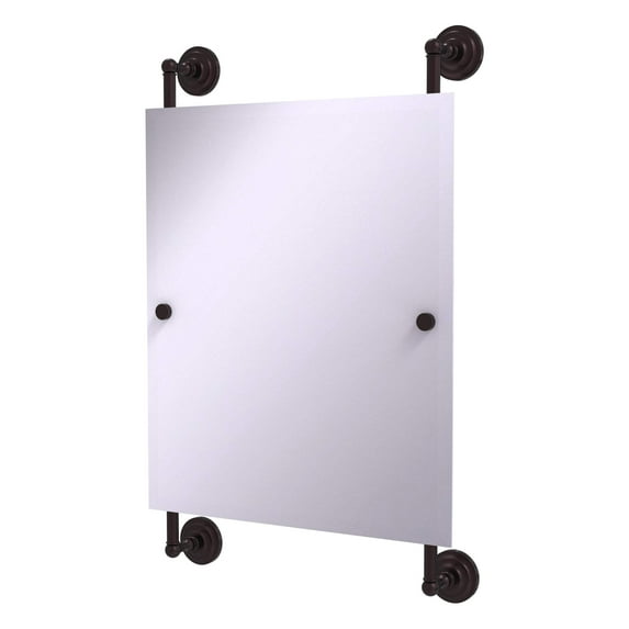 Que New Collection Rectangular Frameless Rail Mounted Mirror