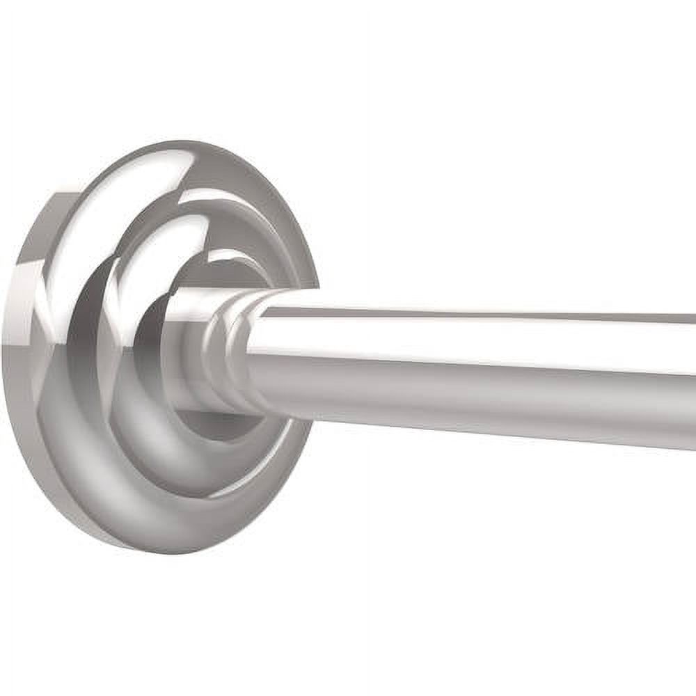 Que New Collection Shower Curtain Rod Brackets in Polished Chrome