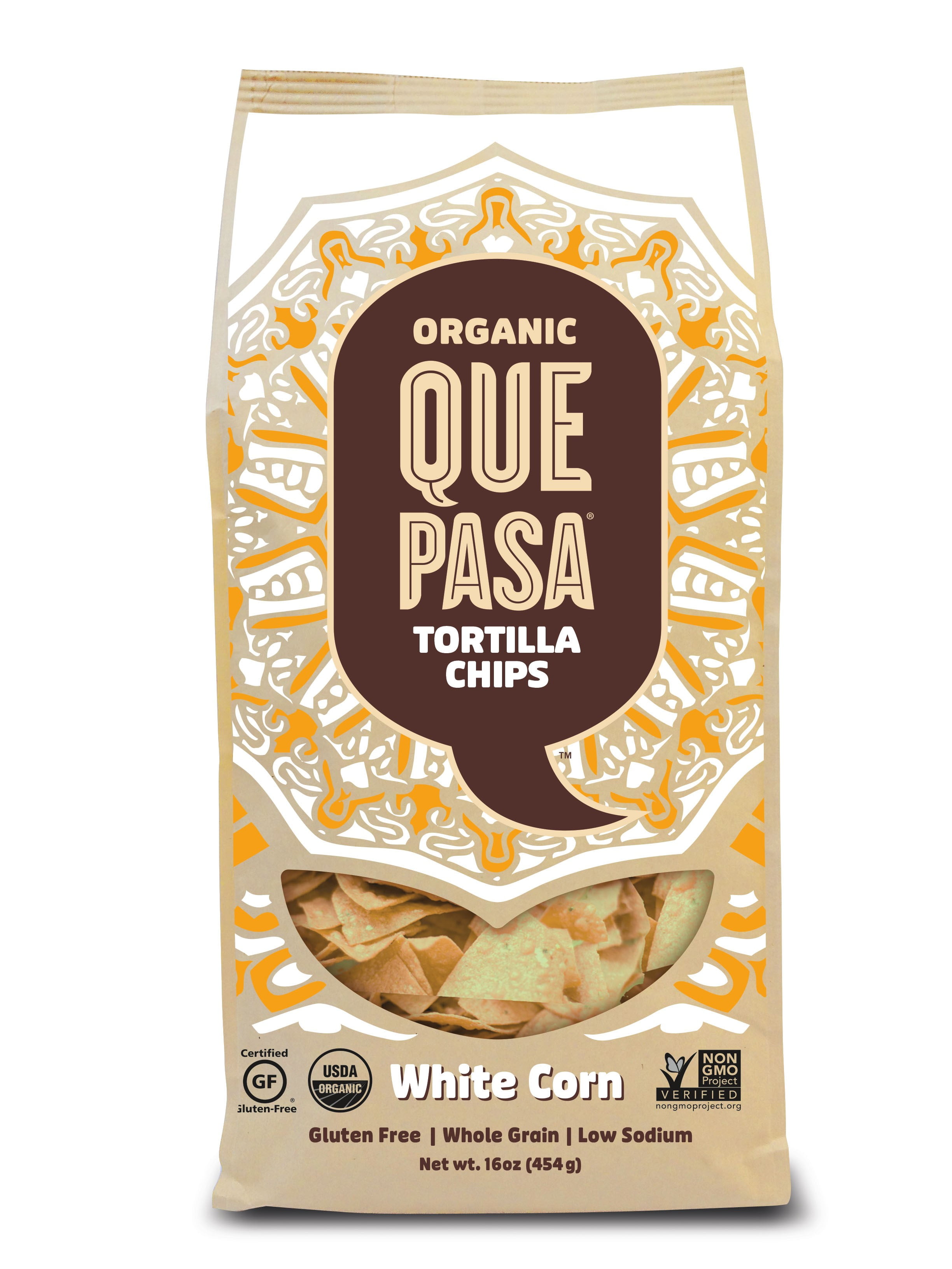 Que Pasa Chip Tort Yllw Corn Org,16Oz (Pack Of 12)