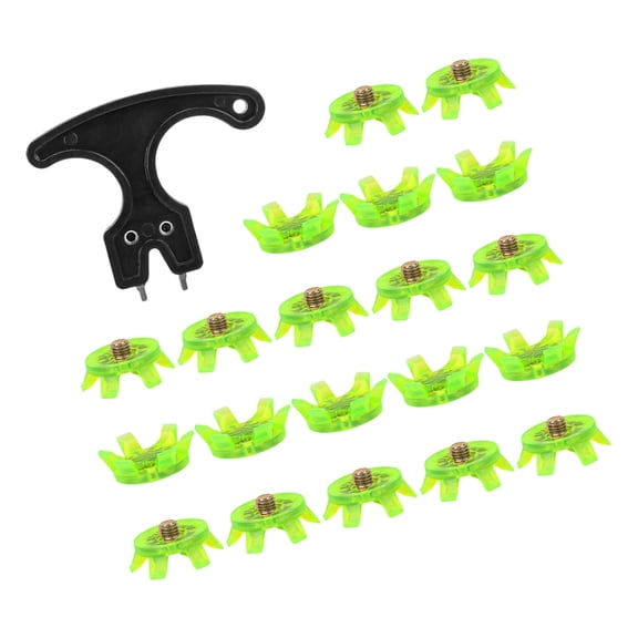 QueMer 21pack Golf Cleats Secure Stability Spikes Professional Golf Shoe Men Spikes for Enhancea Grip on Various Terrains