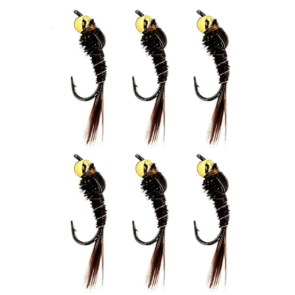 QueMer 6pcs Professional Fly Fishing Lures Baits With Rustproof Metal Body And Movement For Multiple Species