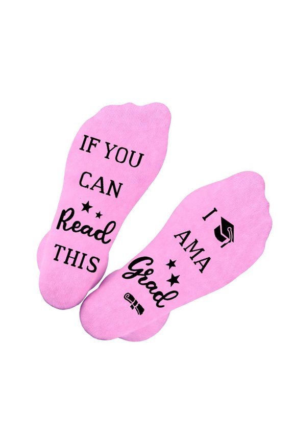 Comfortable Academic Cotton Socks Designed For Graduation Event And Everyday Use With Nonslip Elastic Socks for Women