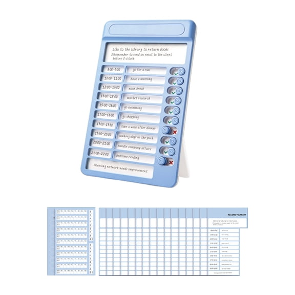 QueMer Daily Plan and Time Management Easy to Clean Task Management Board Planning Remi