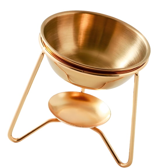 QueMer Metal Waxes Warmer Essential Oil Burners Tealight Holder Rack for Aromatherapies and Home Offices Desktop Decors