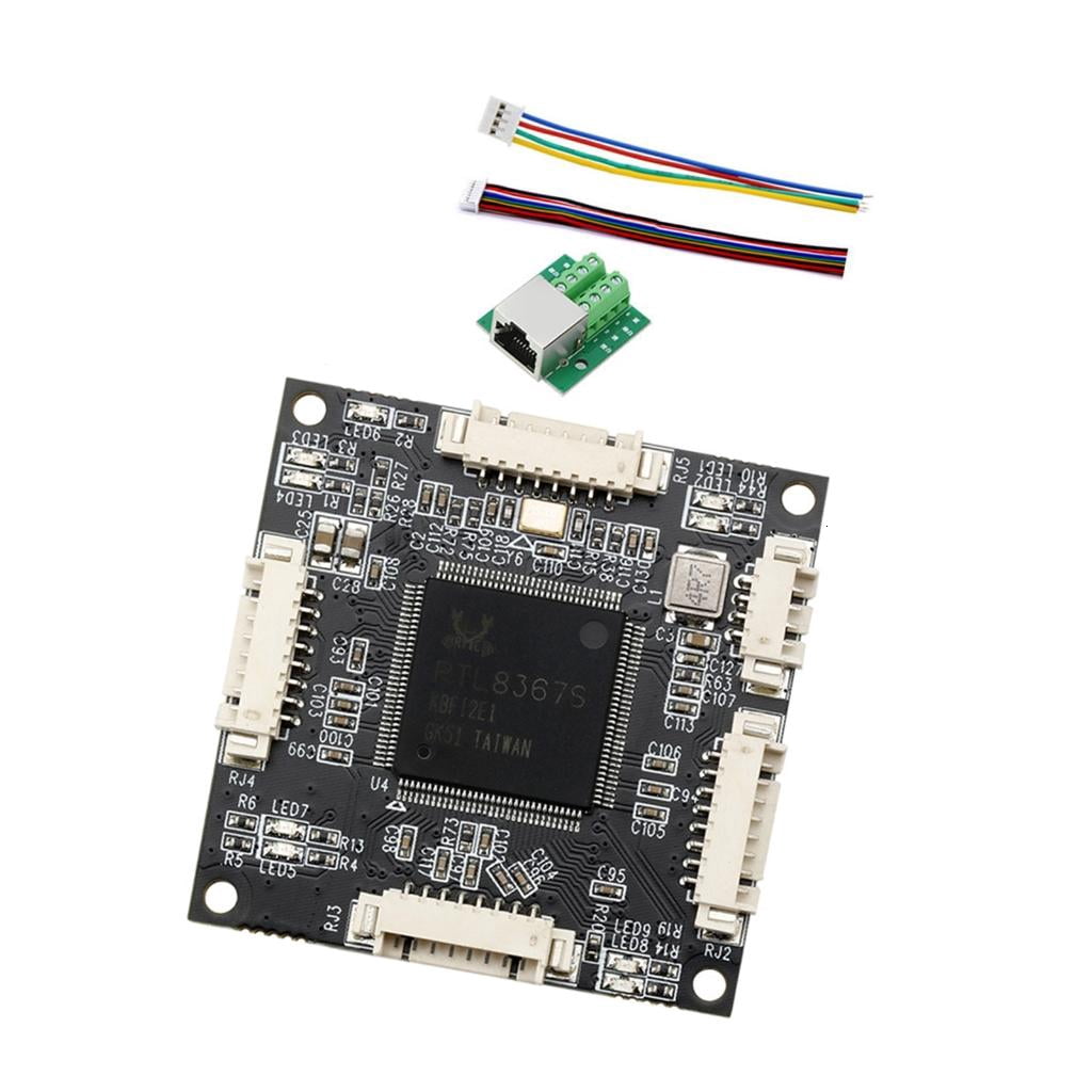Miniature Embedded Line Module QueMer Miniature 10/100/1000Mbps 4 Port Networking Switches PCBs Module ...