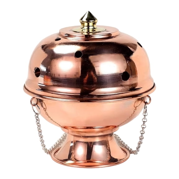 QueMer Multifunctional Tibetan Copper Incenses Burners Hanging Chain Traditional Aromatherapies Stove Furnaces Altars Decors