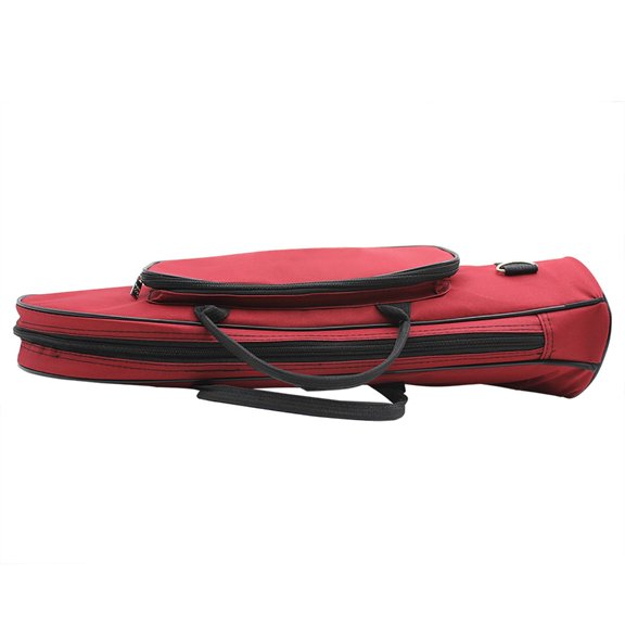 QueMer Oxford Cloth Trumpet Case Gigs Bag Double Zippers Handbag Brass Instrument Parts for 3 Small Trumpet