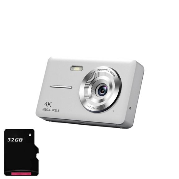 QueMer Portable 48MP Digital Camera Intelligent Scene Recognition Detection Vlog Cameras Long Battery Lifes Easy to Carry