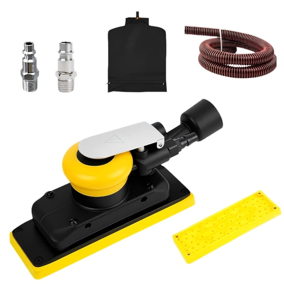 QueMer Precisions Air Powered Sander Pneumatic Random Orbital Sander Ideal For Furniture Making And Metal Polishing Tasks