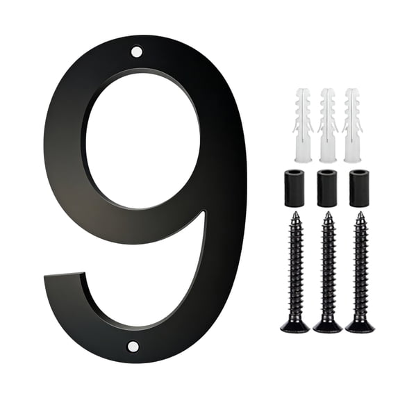 QueMer Simple Acrylic Floating House Numbers Door Label Number Plate ...