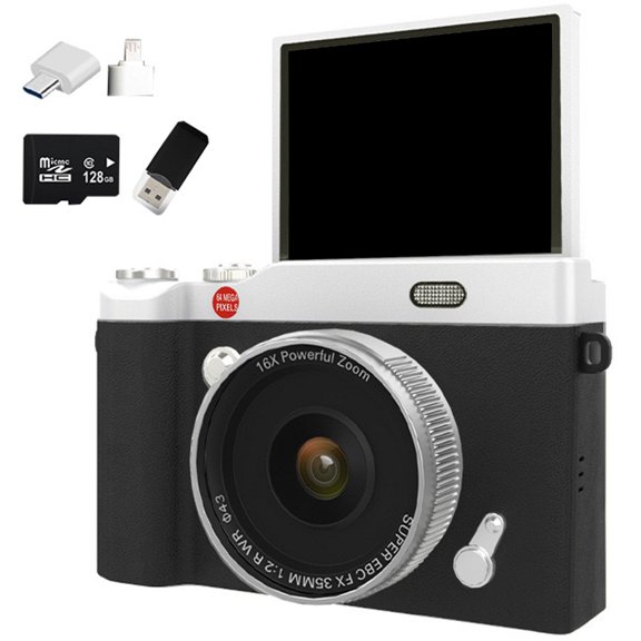 QueMer Transportable 64MP Auto Concentration Camera With Continuous Registering And Long Battery Life For Travel