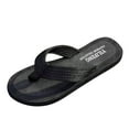 thumbnail image 1 of Quealent Adult Men Shoes Crock Flip Flops Men Shoes Fashion Beach Flip Flops Flat Toe Sandwich Beach Flip Flops for Men Flip Flop Men Black 9.5, 1 of 5