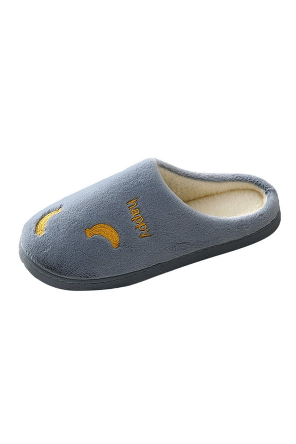 Adult Men Shoes Mens Extra Wide Slippers Cute Fruit Slippers for Men Winter Warm House Slippers Sneaker Slippers for Men Size 14 Grey 9.5