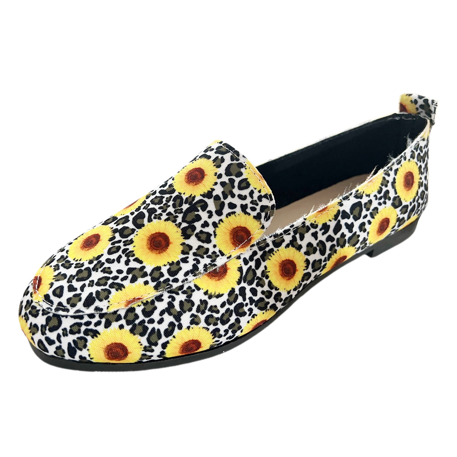 Quealent Adult Women Shoes Womens Casual Shoes Size 11 Wide Width Ladies Summer Flower Shallow Casual Slip On Shoes for Women with Arch Support White 6.5 Walmart