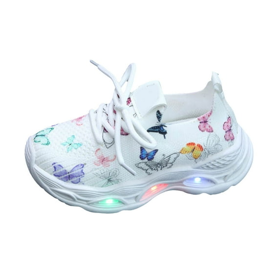 Quealent Athletic Shoes for Kids Girls for Active Kids Play Running Jogging Shoes White for Size 12.5