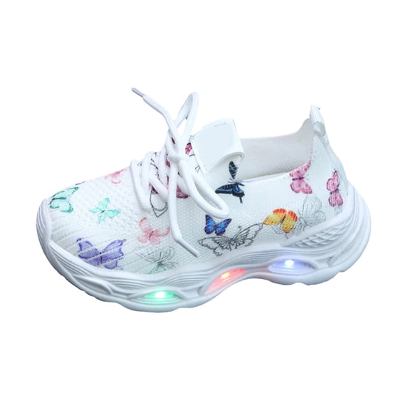 Quealent Athletic Shoes for Kids Girls for Active Kids Play Running Jogging Shoes White for Size 12.5