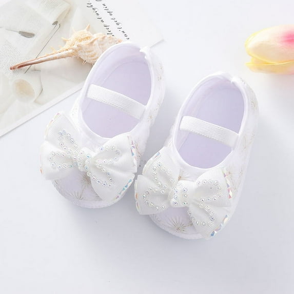 Quealent Baby Booties Girl Boots Winter Warm Baby Girl Shoes Toddler Soft Sole Anti-Slip Snow Prewalker Baby Boy Boots,White 6