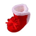 thumbnail image 1 of Quealent Baby Boy Girl Boots Newborn Shoes Winter Snow Bowknot Anti-Slip Soft Sole Warm Infant Toddler Prewalker Booties Red for Size Infant 4, 1 of 7