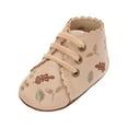 thumbnail image 1 of Quealent Baby Boys Girls Anti-Slip Sneakers Soft Ankle Boots Toddler First Walkers Newborn Crib Shoes Beige for Size 5.5, 1 of 9