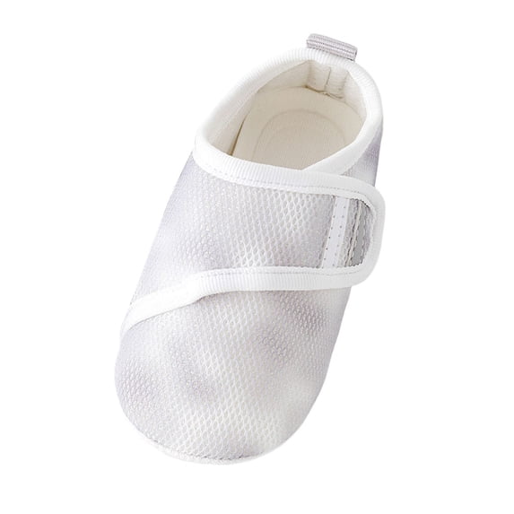 Quealent Baby Boy Girl Shoes Lightweight Breathable Toddler Mesh Sneakers Beach Water Shoes Non-Slip First Walking Shoes 6 9 12 18 24 Months Silver for Size 6