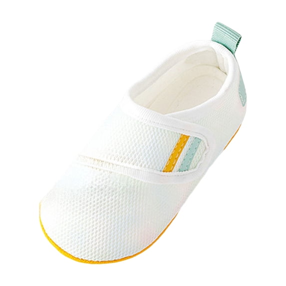 Quealent Baby Boys Girls First Walking Shoes Infant Sneakers Crib Shoes Breathable Lightweight Slip On Shoes Yellow for Size 3.5
