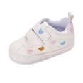 thumbnail image 1 of Quealent Baby Boys Girls Shoes Non-Slip Rubber Sole Sneakers First Walking Toddler Crib Shoes Flats White,4, 1 of 5