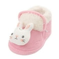 Quealent Baby Fleece Booties Winter Slippers Socks Soft Sole Stay on