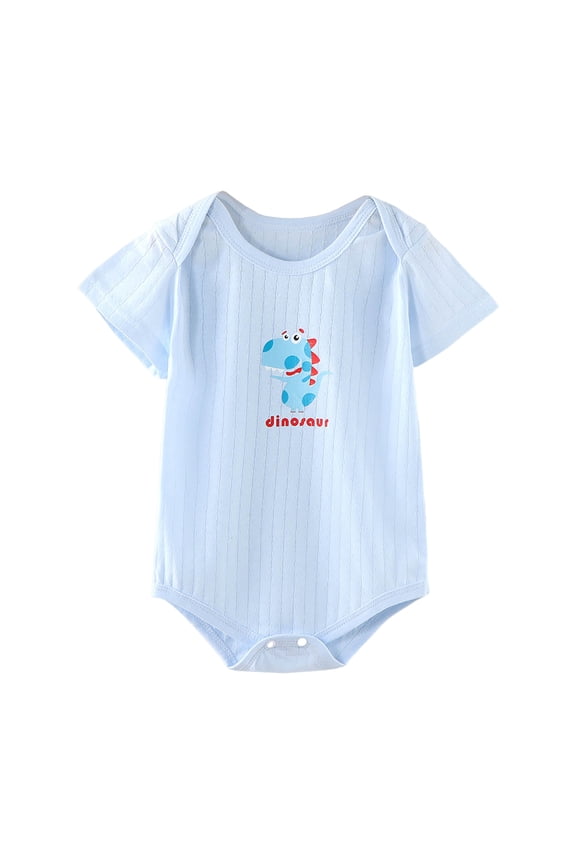 Baby Girls Boys Bubble Romper T Bodysuit Short Sleeve for 0-24 Months (Sky Blue, 6-9 Months)