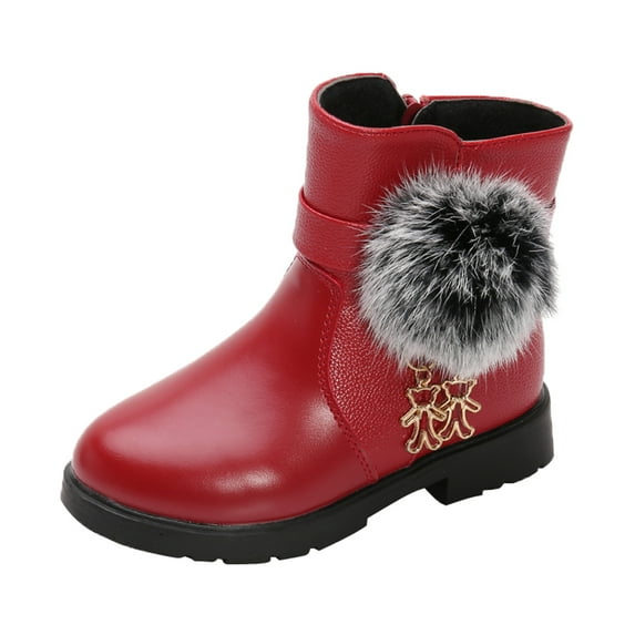 Quealent Baby Girlss Shoes Slip On Shoes Kids Kids Baby Girls Princess Shoes Fashion Bowkont Cotton Boots Snow Boots Princess Shoes Toddler 5 12.5 Little Kids