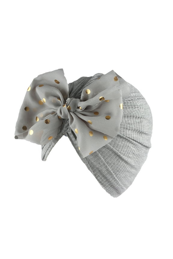 Baby Hats for Girls Fashion Headbands Baby for Baby Girls Head Wraps Bow Hats for Baby Beanie Hats Grey