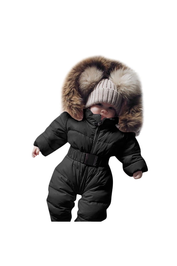 Baby Jacket Boys Kids Winter Coat Baby Toddler Boys Girls Winter Coats with Hoods Girls' Outerwear Jackets & Coats Black,3-6 Months