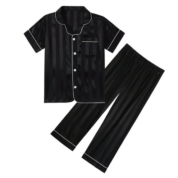 Quealent Baby Pajamas Little Boys Baby Short Sleeve Pajama Sets Toddler Boy Girl 2-Piece Sleepwear Black,4-5 Years